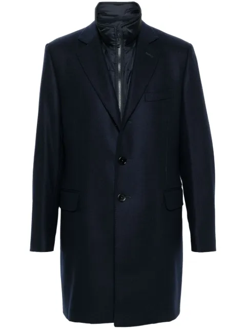 Fay layered coat Blue NAM53491390GAH