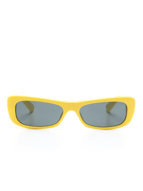 Jacquemus rectangle-frame sunglasses Yellow JAC55