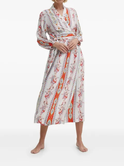 Melissa Odabash Rachel printed midi dress White RACHELCR