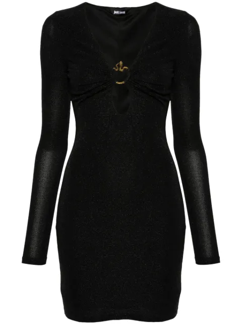 Just Cavalli snake-detail mini dress Black 77PAO906J0158