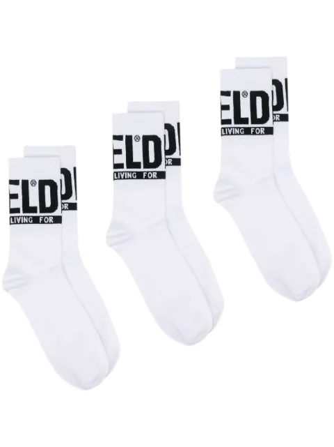 Diesel Skm-Ray socks (pack of three) White 00SAYJ2QATV