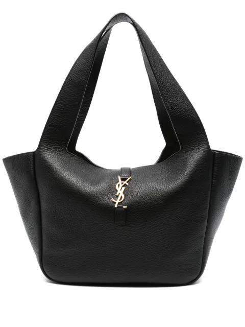 Saint Laurent logo-plaque tote bag Black 763435AADUU
