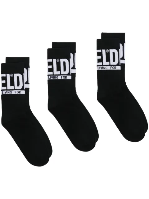 Diesel Skm-Ray-Threepack socks (pack of three) Black 00SAYJ2QATV