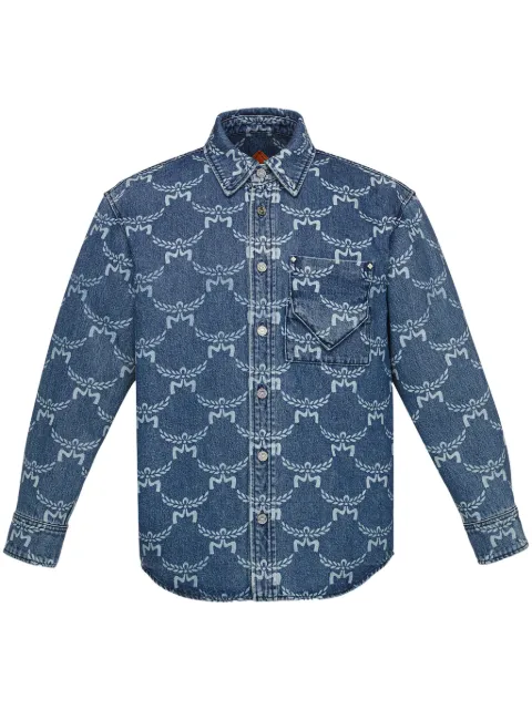 MCM patterned denim shirt Blue MHHEAMM01