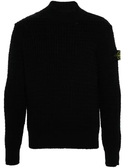 Stone Island Compass-badge 3D-knit jumper Black 8115537D5