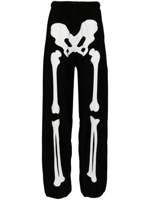 Takahiromiyashita The Soloist skeleton-print trousers Black SC0005A
