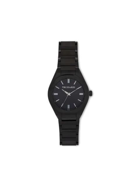 Trussardi Octagonal Black 42mm watch cardholder set Black R2453156007