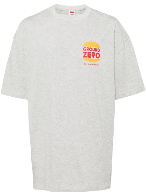 Ground Zero logo-print cotton T-shirt Grey GZOTEAM007450