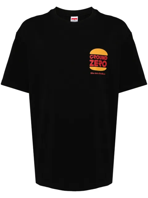 Ground Zero logo-print cotton T-shirt Black GZOTEAM007450