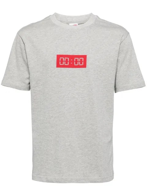 Ground Zero logo-appliqué cotton T-shirt Grey GZOTEAM007630