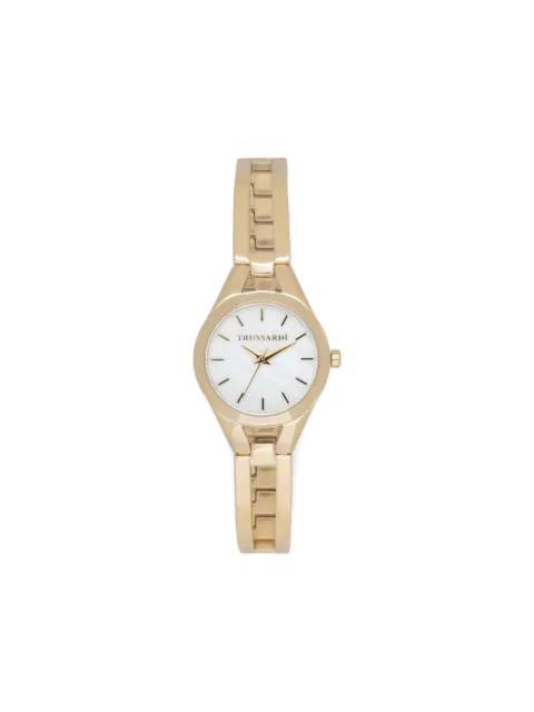 Trussardi Gold Tone 30mm Watch White R2453159501
