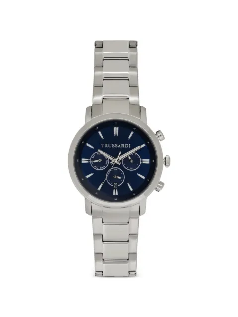 Trussardi round-case 47mm watch Blue R2453147018