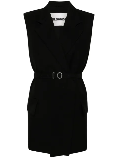 Jil Sander wool sleeveless coat Black J02FB0118J40001