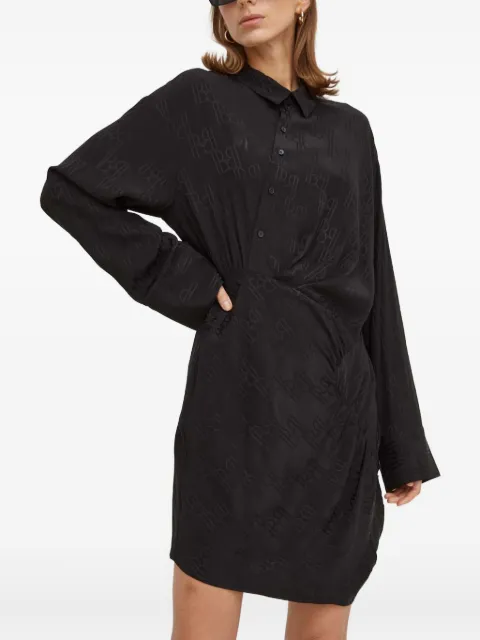 HERSKIND ruched pattern sort dress Black 4904973