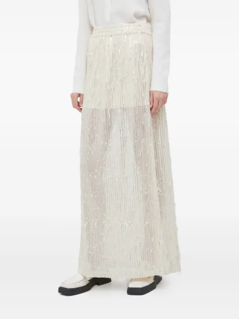 HERSKIND sequin-embellishment maxi skirt Neutrals 5000989