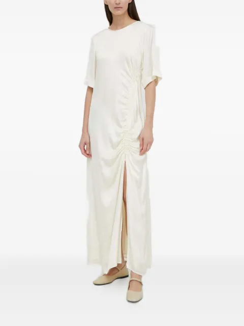 HERSKIND ruched-slit maxi dress Neutrals 5148370