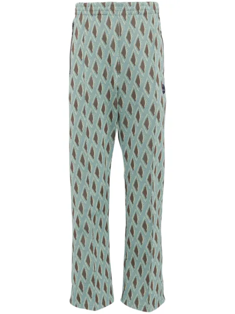Needles logo-embroidered track pants Green OT225