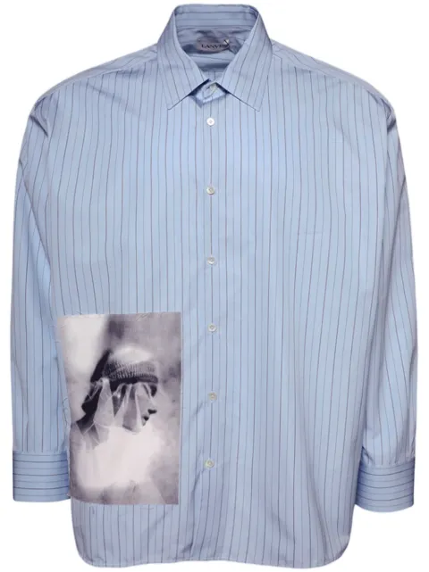 Lanvin Ample Imprimé Archives shirt Blue RMSI01065970A24