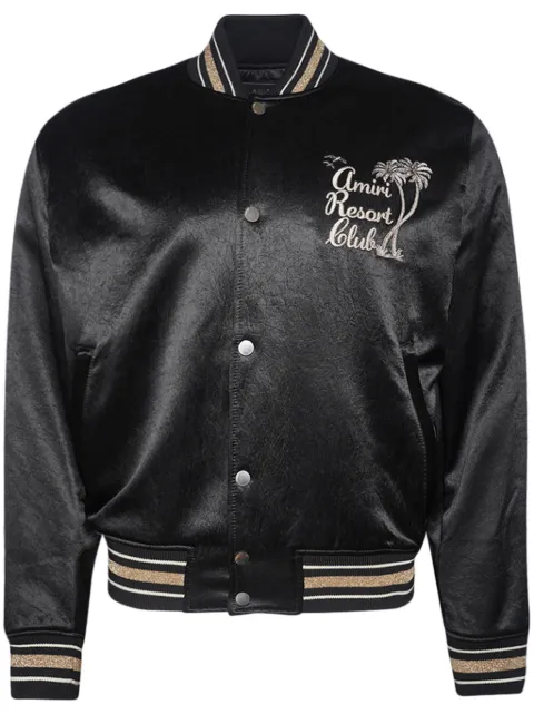 AMIRI logo-embroidered track jacket Black AMOUBB1006