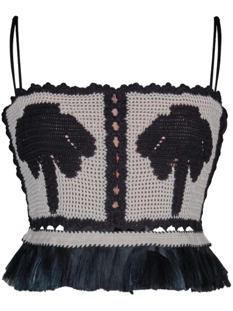 Johanna Ortiz Saguaro crop top Black PT02253