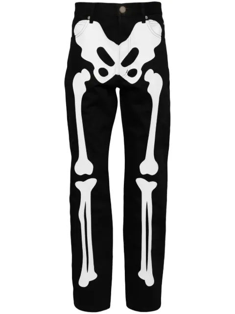 Takahiromiyashita The Soloist skeleton-print jeans Black SP0006C