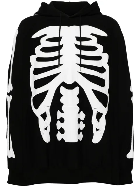 Takahiromiyashita The Soloist skeleton-print hoodie Black SC0004A