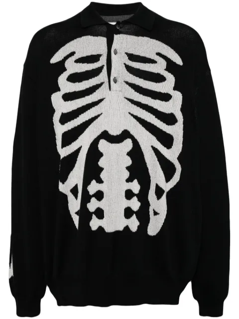 Takahiromiyashita The Soloist skeleton-print sweater Black SK0003D