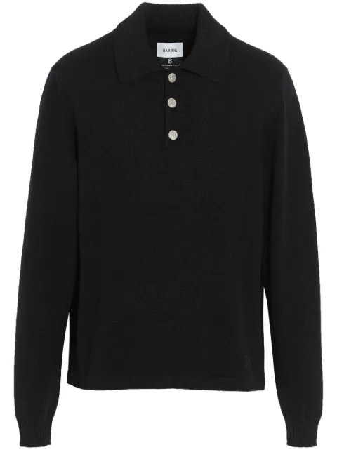 Barrie B Label cashmere polo shirt Black C120314