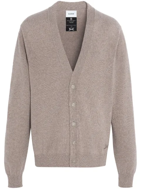 Barrie logo-appliqué cashmere cardigan Neutrals C120335