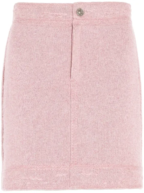Barrie contrast-stitch mini skirt Pink C85543