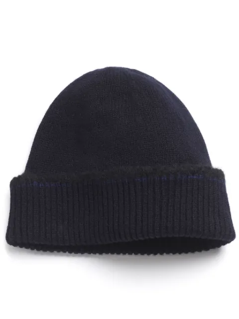 Barrie shearling-trim cashmere beanie Blue C168834