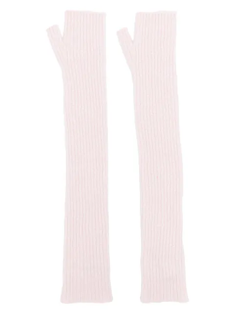 Barrie cashmere fingerless gloves Pink C174837