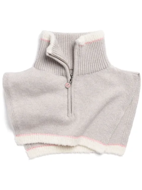 Barrie shearling zip-up collar-scarf Neutrals C168847