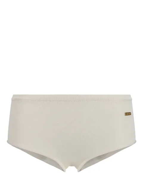 TOM FORD logo-plaque stretch-jersey briefs White KNK001YAX712
