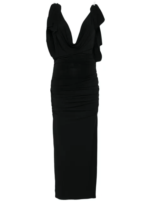 The Attico ruched maxi dress Black 248WCM174A014