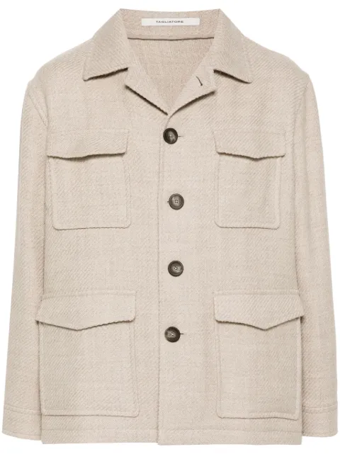 Tagliatore wool shirt jacket Neutrals MILTON120070