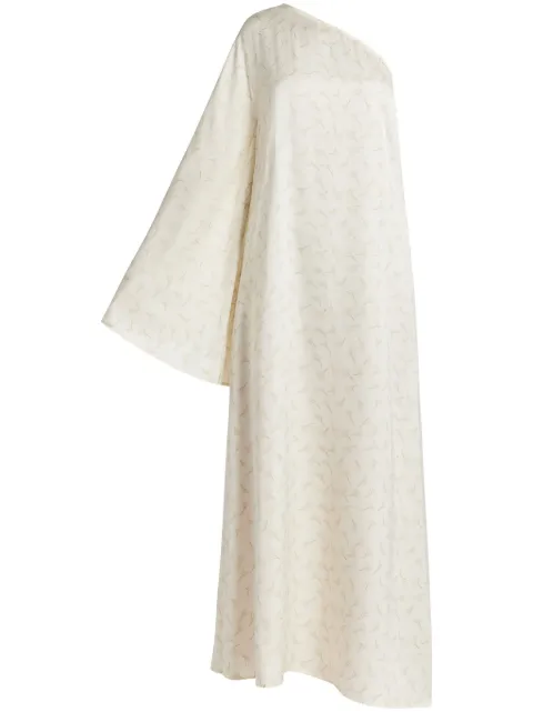 ROTATE BIRGER CHRISTENSEN printed one-shoulder maxi dress Neutrals 1128442986
