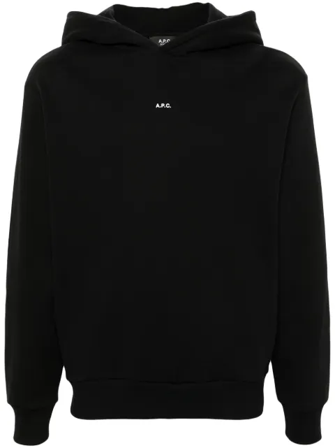 A.P.C. logo-print hoodie Black COHBXH27911