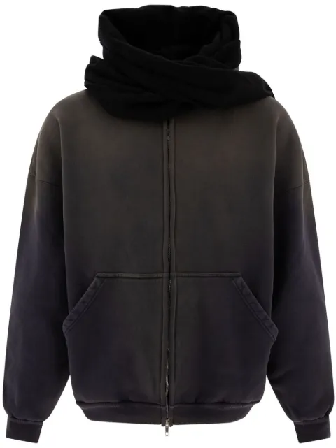 Balenciaga scarf-detail hoodie Black 794747TQVD8