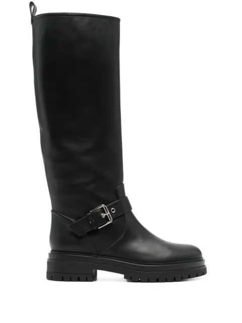 Gianvito Rossi buckled leather boots Black G8015120GOMVGI