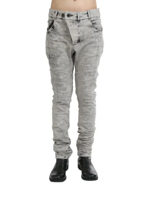 Boris Bidjan Saberi drop-crotch slim-cut trousers Grey P13DTFF1603K
