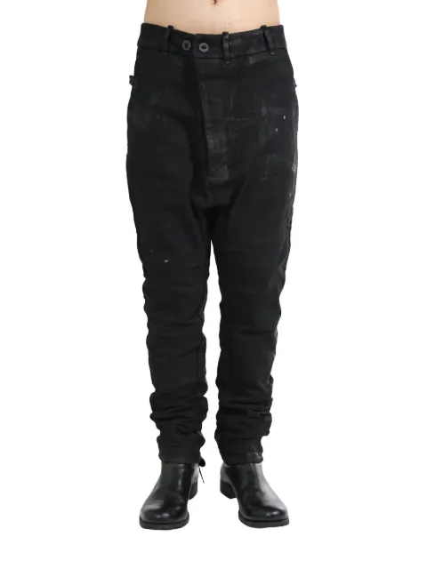 Boris Bidjan Saberi cotton loose-fit trousers Black P23FET10005