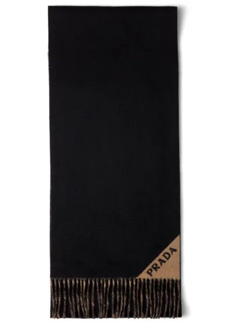 Prada cashmere reversible scarf Black 1FS0552COO