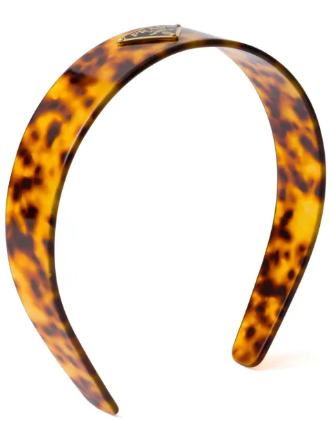 Prada triangle-logo plexiglas headband Brown 1IH0822CN4
