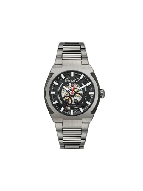 Ferragamo Supreme Skeleton 43mm Black SFTA00224