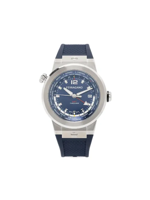 Ferragamo F-80 WorldTime 43mm Blue SFHA00124