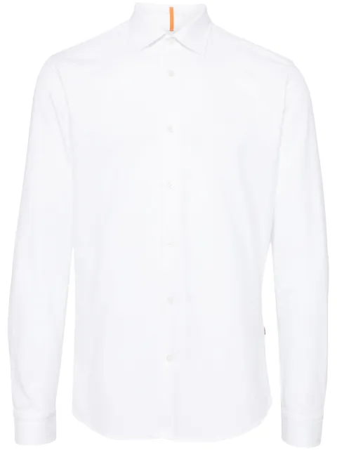 BOSS embroidered-logo shirt White 50519748