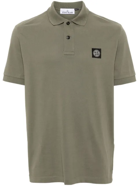 Stone Island compass-motif polo shirt Green 81152SC17