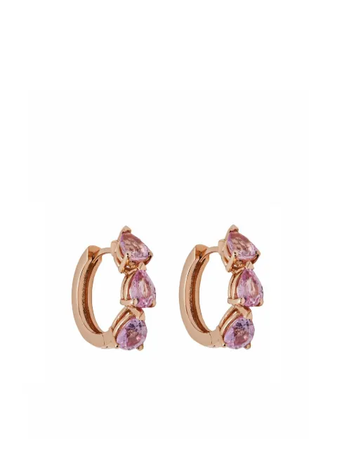 Jewels Aficionado 18kt rose gold pink sapphire earrings Pink JF327ZR7645
