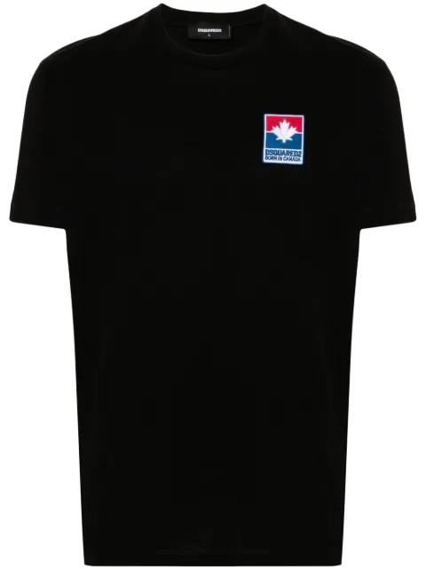 DSQUARED2 logo-patch T-shirt Black S71GD1469S23009